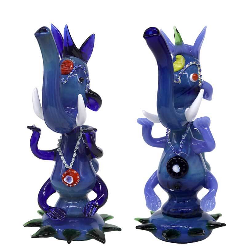Hand Sculpted Elephant With Jewelry Bubbler (BT-400/415) | 9 inch | Assorted Colors product image